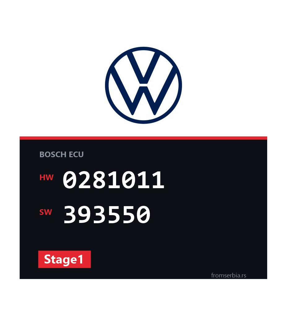 VW Golf 0281011 393550 Stage1 tuning file