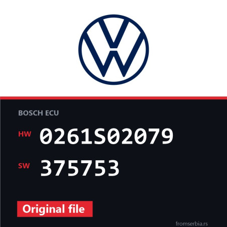 VW Golf 0261S02079 375753 original ECU file