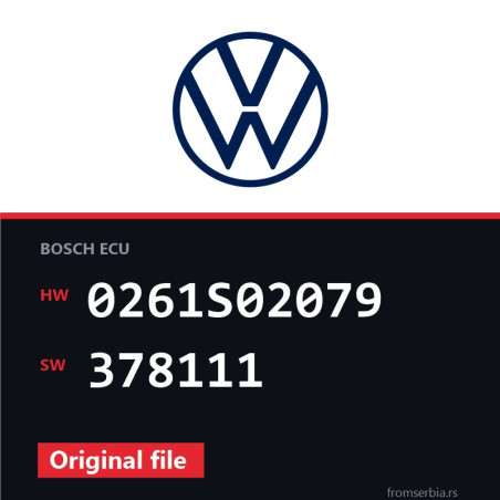VW Golf 0261S02079 378111 original ECU file
