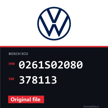 VW Golf 0261S02080 378113 original ECU file