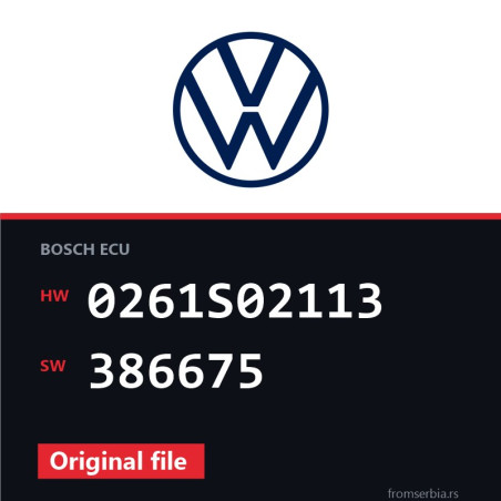 VW Golf 0261S02113 386675 original ECU file