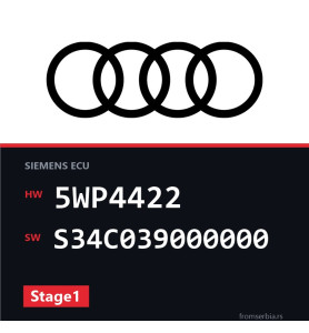 Audi A4 5WP4422 S34C039000000 Stage1 tuning file