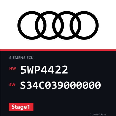 Audi A4 5WP4422 S34C039000000 Stage1 tuning file