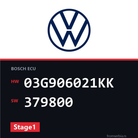 VW Golf5 03G906021KK 379800 Stage1 tuning file