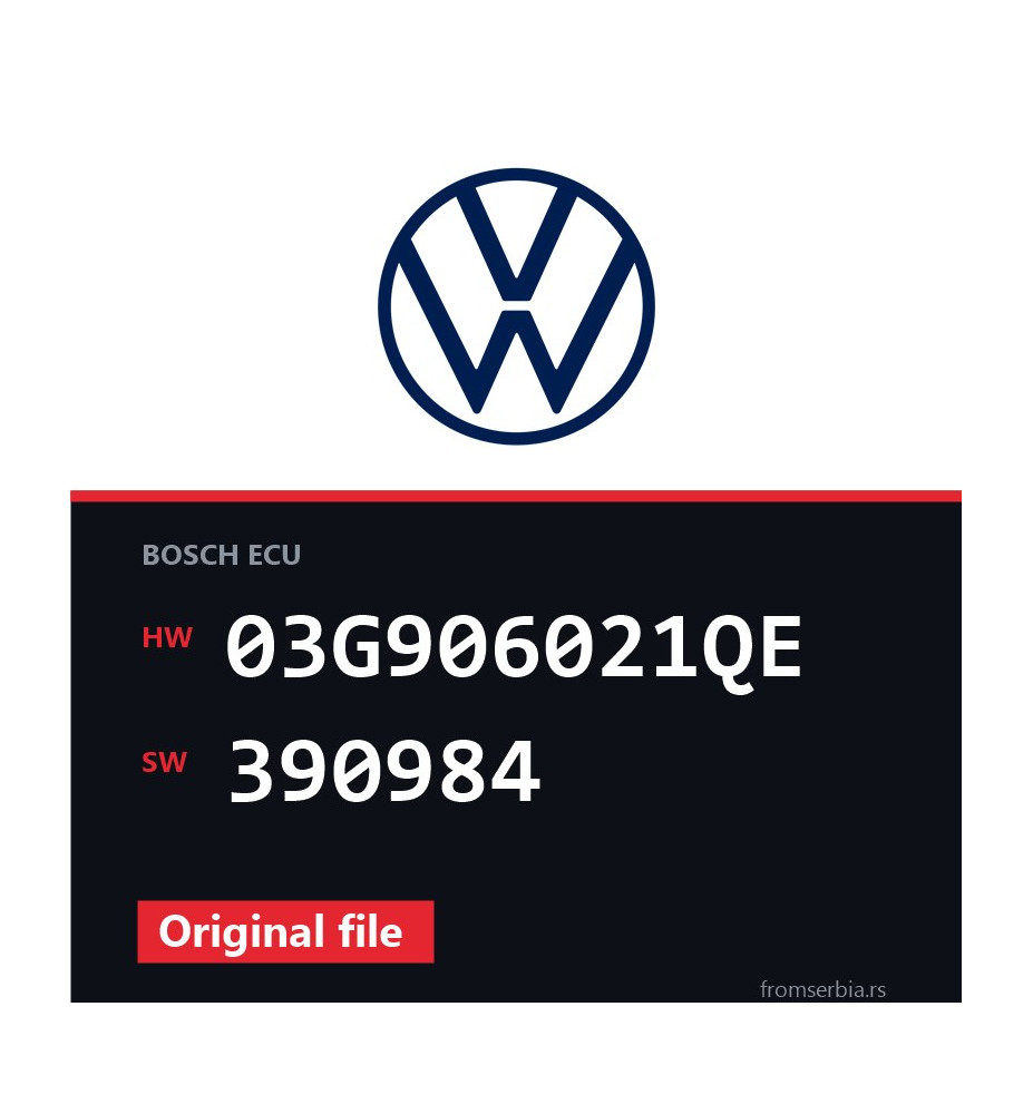 VW Golf5 03G906021QE 390984 original ECU file