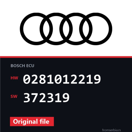 Audi A4 0281012219 372319 original ECU file