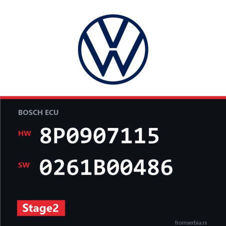 VW Golf5 8P0907115 0261B00486 Stage2 tuning file