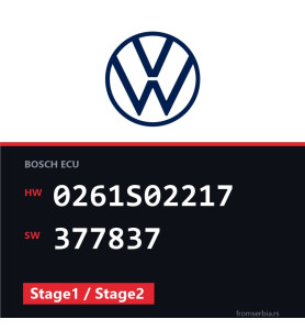 VW Golf5 0261S02217 377837 Stage1 / Stage2 tuning file