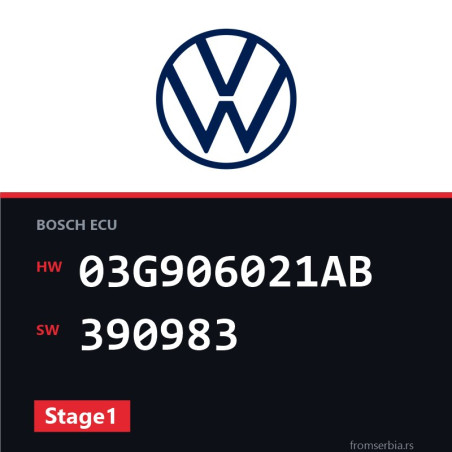 VW Caddy 03G906021AB 390983 Stage1 tuning file