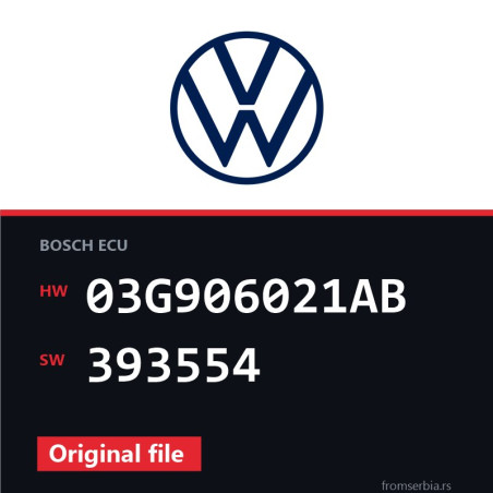 VW Caddy 03G906021AB 393554 original ECU file