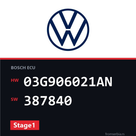 VW Caddy 03G906021AN 387840 Stage1 tuning file