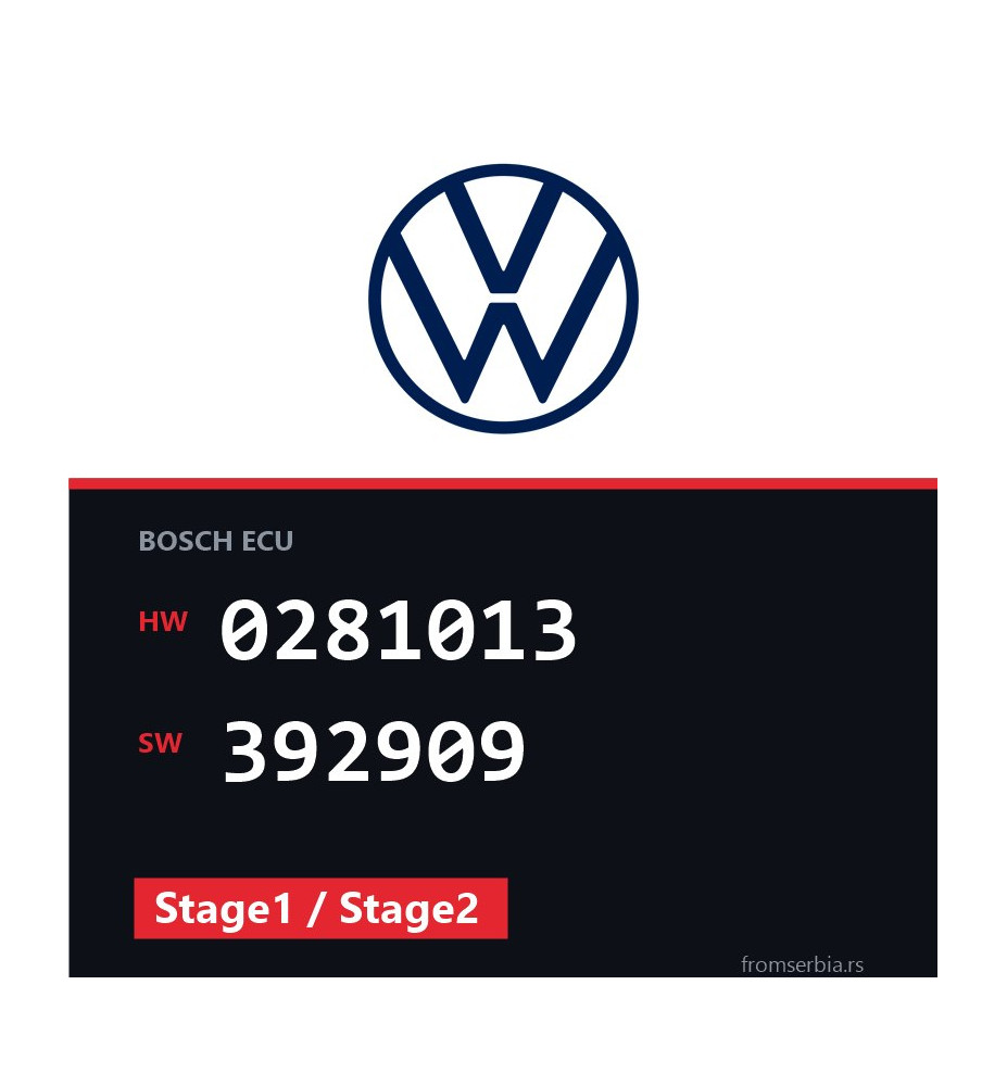 VW Golf 0281013 392909 Stage1 / Stage2 tuning file