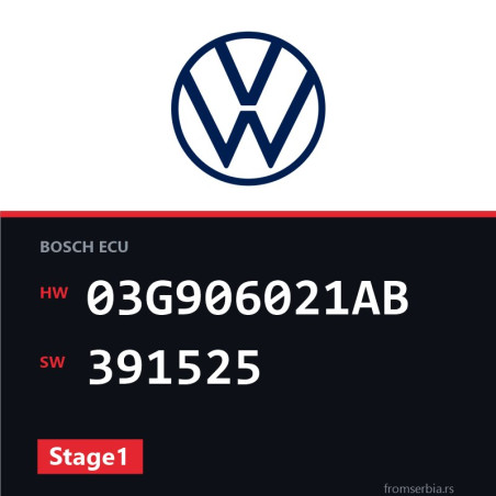 VW Golf5 03G906021AB 391525 Stage1 tuning file