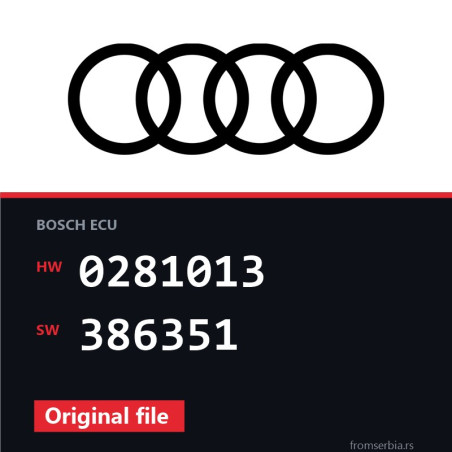 Audi A4 0281013 386351 original ECU file