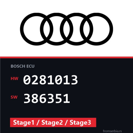 Audi A4 0281013 386351 Stage1 / Stage2 / Stage3 tuning file