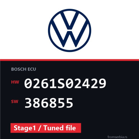 VW Golf5 0261S02429 386855 Stage1 / Tuned file tuning file