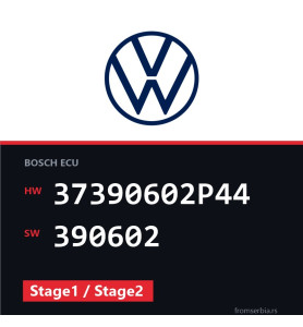 VW Golf 37390602P44 390602 Stage1 / Stage2 tuning file