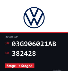VW Golf 03G906021AB 382428 Stage1 / Stage2 tuning file