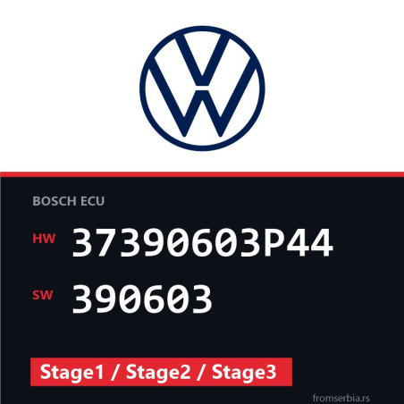 VW Golf 37390603P44 390603 Stage1 / Stage2 / Stage3 tuning file