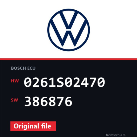 VW Golf 0261S02470 386876 original ECU file