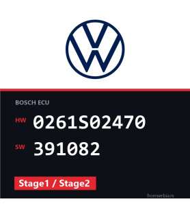 VW Golf 0261S02470 391082 Stage1 / Stage2 tuning file