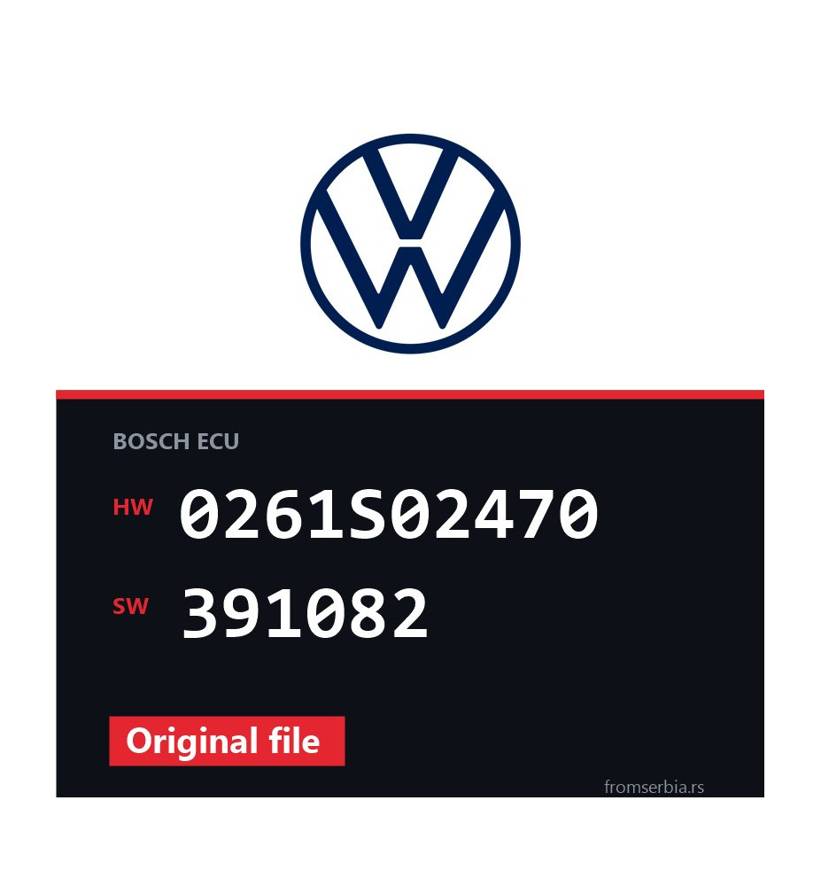 VW Golf 0261S02470 391082 original ECU file