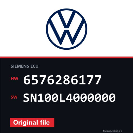 VW Golf5 6576286177 SN100L4000000 original ECU file