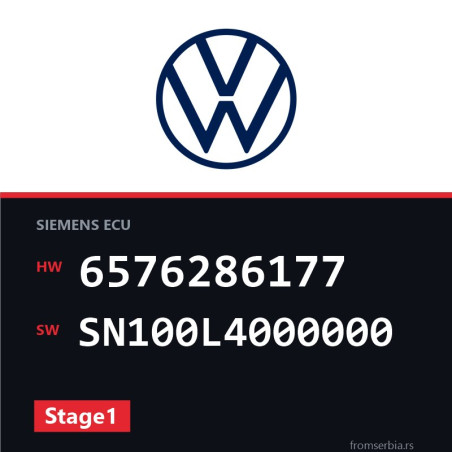 VW Golf5 6576286177 SN100L4000000 Stage1 tuning file