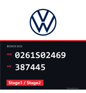 VW Golf5 0261S02469 387445 Stage1 / Stage2 tuning file