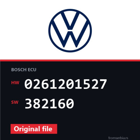 VW Golf5 0261201527 382160 original ECU file