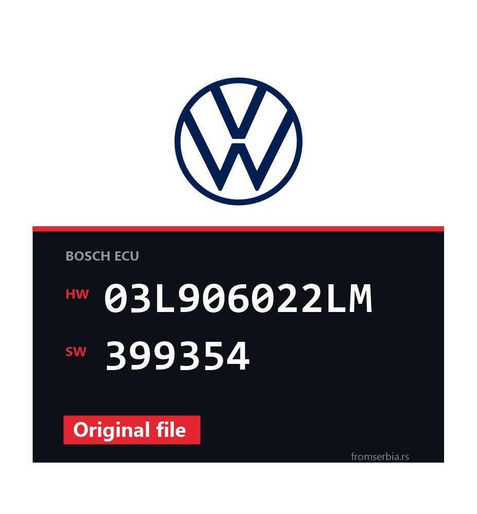 VW Golf 03L906022LM 399354 original ECU file
