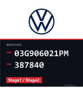 VW Golf 03G906021PM 387840 Stage1 / Stage2 tuning file