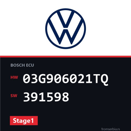 VW Golf 03G906021TQ 391598 Stage1 tuning file