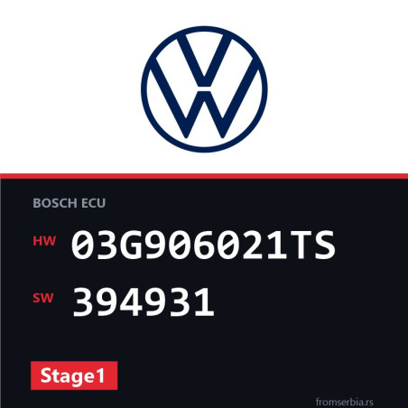 VW Golf 03G906021TS 394931 Stage1 tuning file