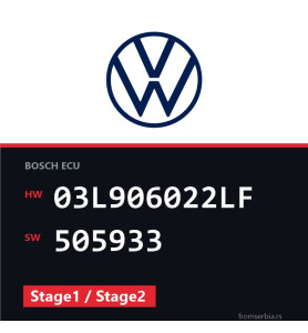 VW Golf 03L906022LF 505933 Stage1 / Stage2 tuning file