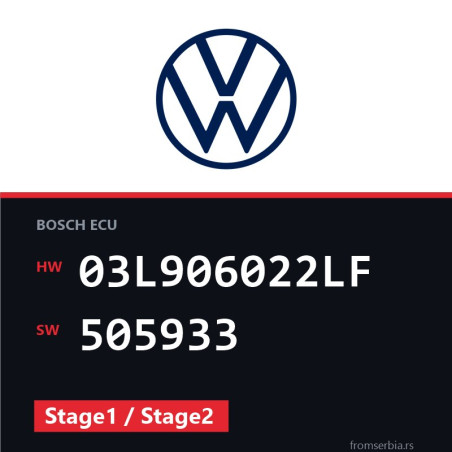 VW Golf 03L906022LF 505933 Stage1 / Stage2 tuning file