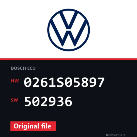VW Golf 0261S05897 502936 original ECU file