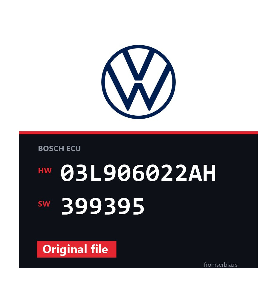 VW Golf 03L906022AH 399395 original ECU file