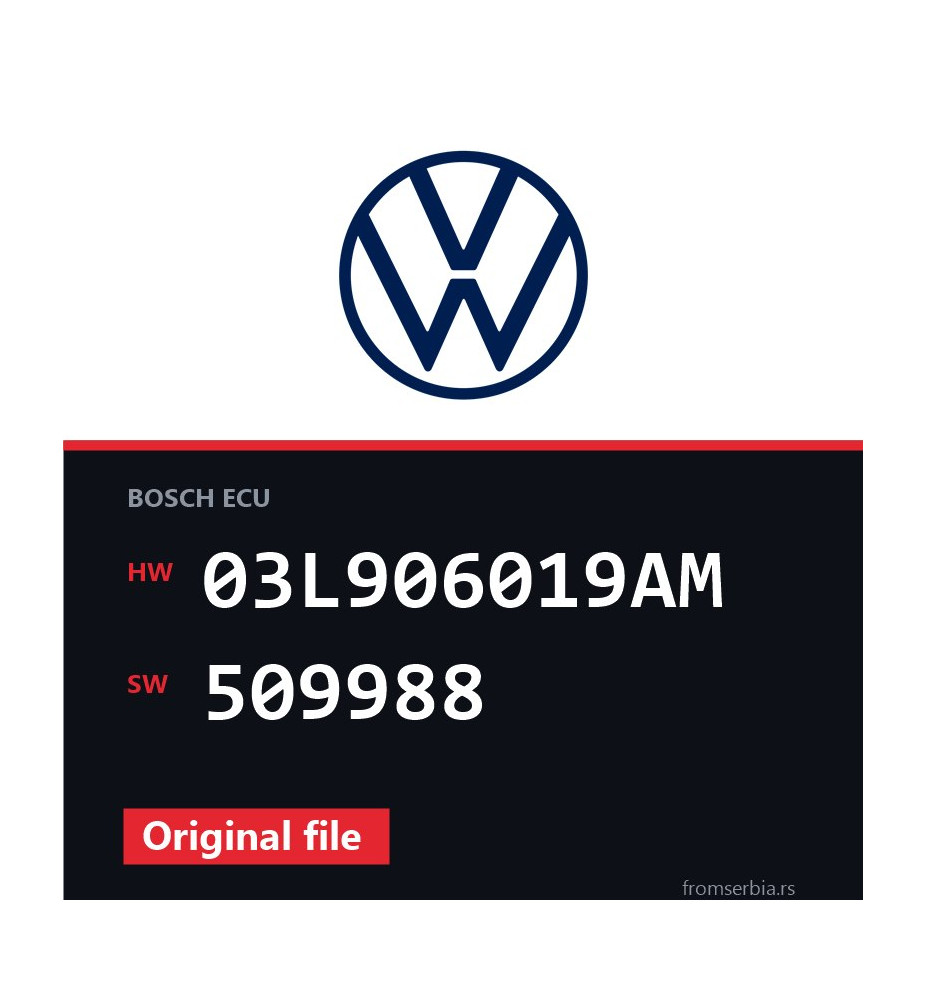 VW Golf 03L906019AM 509988 original ECU file
