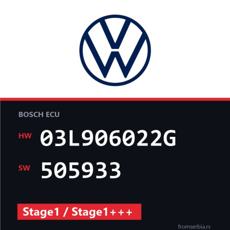 VW Golf 03L906022G 505933 Stage1 / Stage1+++ tuning file