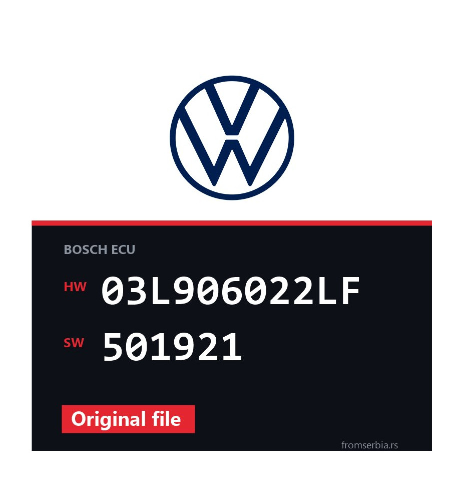 VW Golf 03L906022LF 501921 original ECU file
