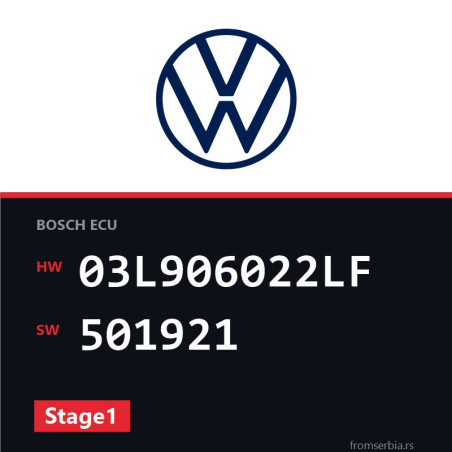VW Golf 03L906022LF 501921 Stage1 tuning file