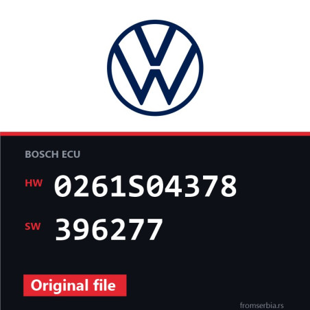 VW Golf 0261S04378 396277 original ECU file