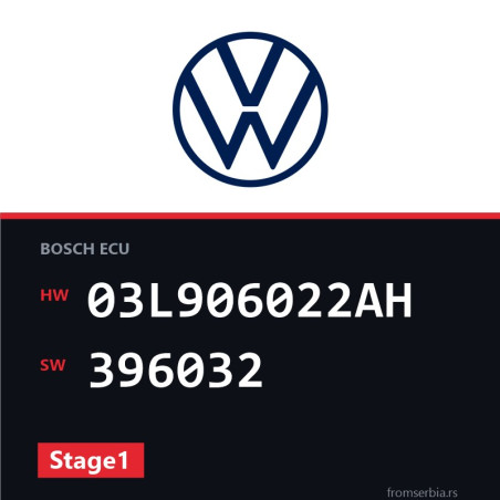 VW Golf 03L906022AH 396032 Stage1 tuning file