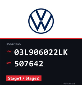 VW Golf 03L906022LK 507642 Stage1 / Stage2 tuning file
