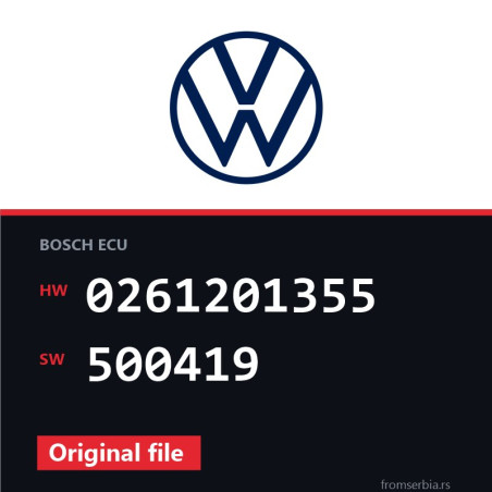 VW Golf5 0261201355 500419 original ECU file