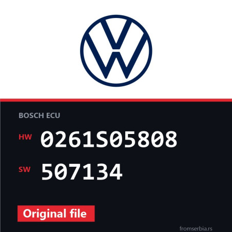 VW Golf 0261S05808 507134 original ECU file