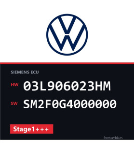 VW Golf 03L906023HM SM2F0G4000000 Stage1+++ tuning file
