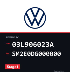 VW Golf 03L906023A SM2E0DG000000 Stage1 tuning file
