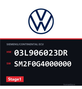 VW Golf 03L906023DR SM2F0G4000000 Stage1 tuning file